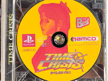 PS1 Namco GunCon NPC-103 W/ Time Crisis SLPS 91087 (JPN Ver)