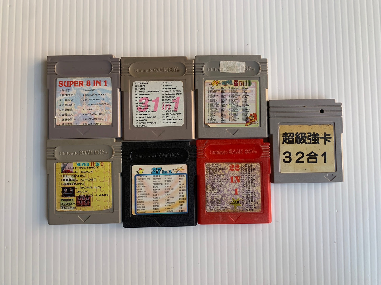 Lots of Gameboy DMG Multi game carts X 7 (Bootleg)