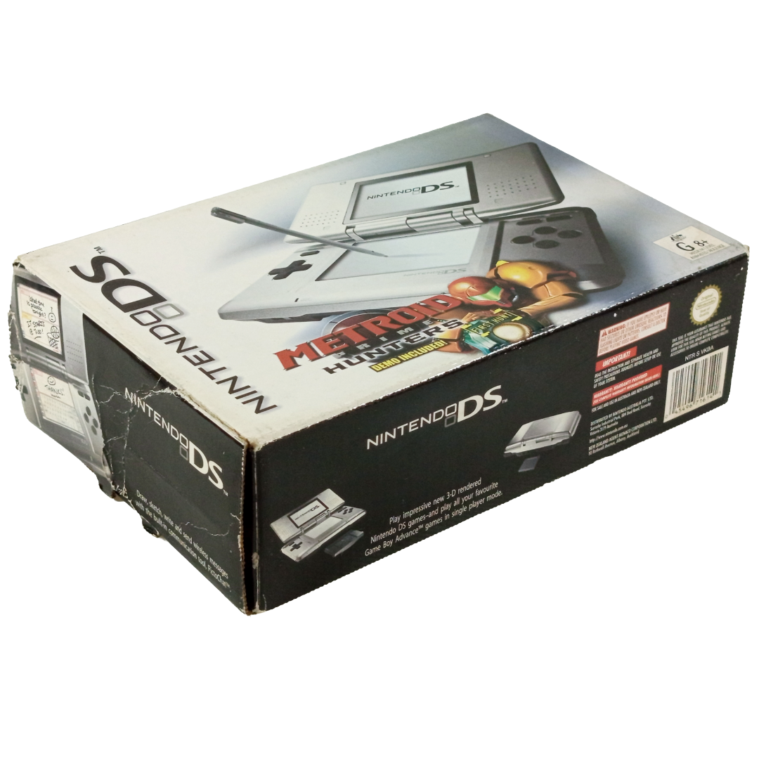 Nintendo DS System Box "Silver/ Metroid ver" (Empty Box w/ Cardboard Box, Australian Ver)