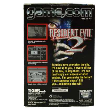 Tiger Electronics Game.com RESIDENT EVIL 2 (Completed, US Ver)