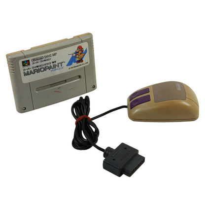 SFC Mario Paint SHVC-MS + Mouse SHVC-008 (JPN Ver)