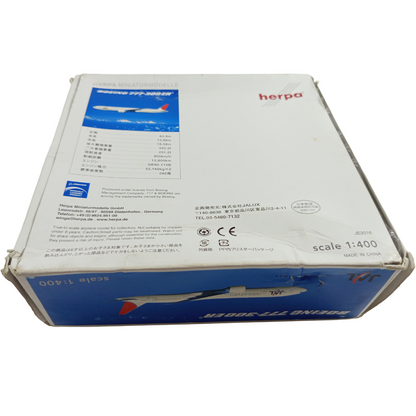 HERPA JAL MINITURMOBDELLE BOEING 777-300ER Scale 1:400 JE2016