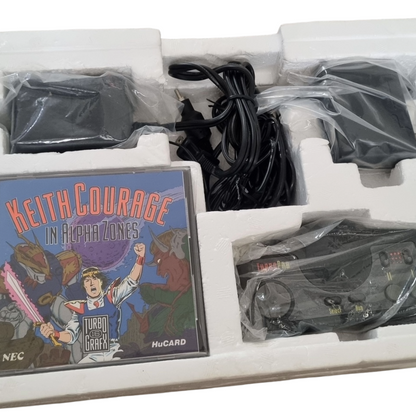 NEC TurboGrapFX 16 system with OG Box, accessors, 2 games (Keith courageous & Ordyne)