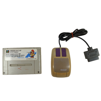 SFC Mario Paint SHVC-MS + Mouse SHVC-008 (JPN Ver)