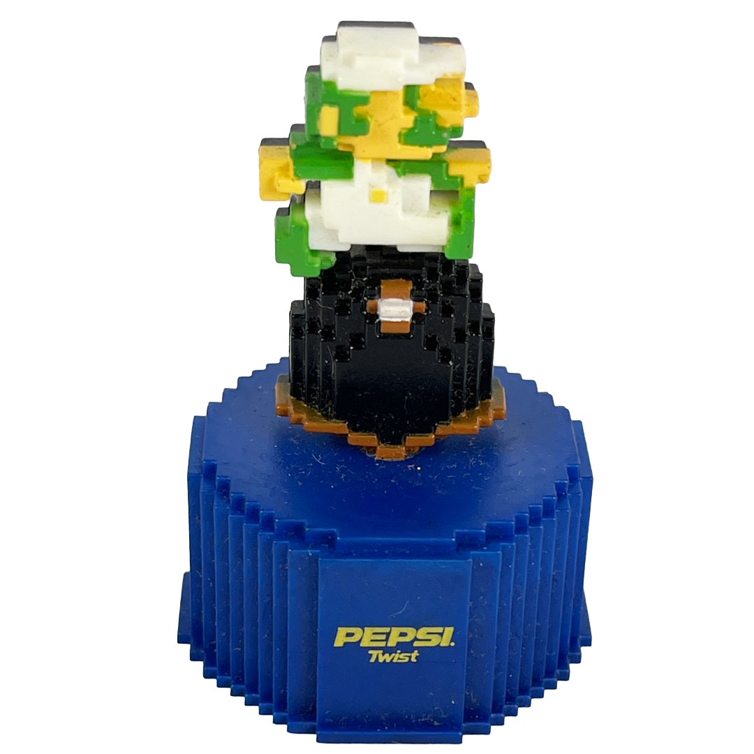 Nintendo 7/11 Luigi black block Pepsi Twist Cap