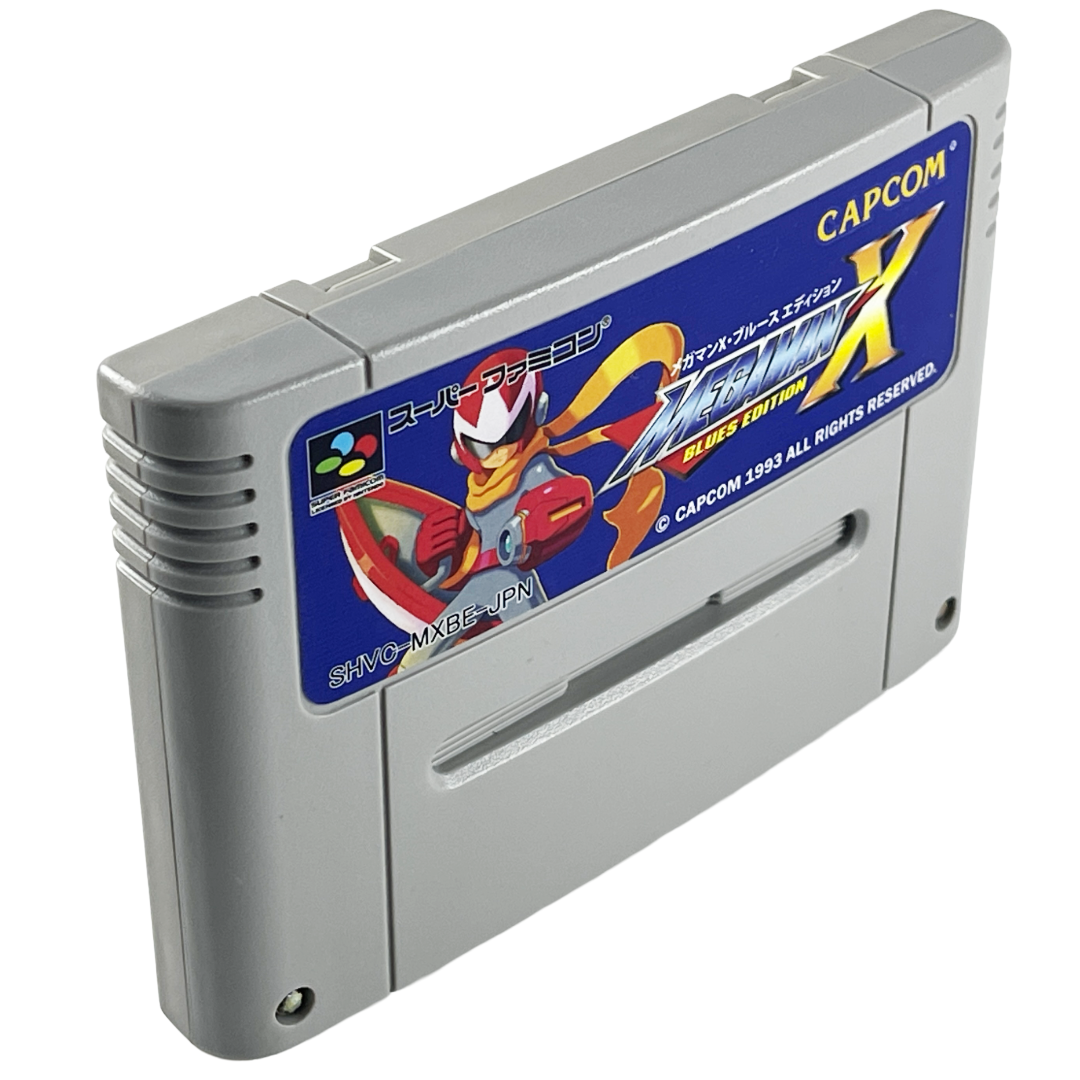 SFC Megaman X Blues Edition (Physics Home-brew, Loose Cartridge)