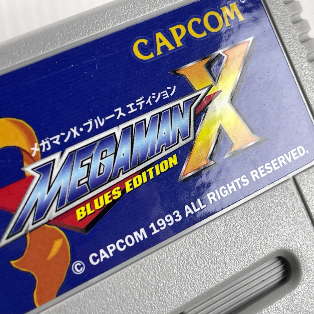 SFC Megaman X Blues Edition (Physics Home-brew, Loose Cartridge)