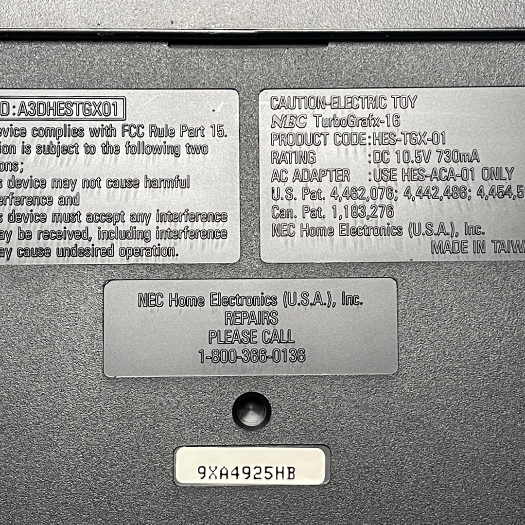 NEC TurboGrafx 16 SYSTEM W/ TurboBooster (US Ver)