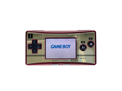 2005 Nintendo Gameboy Advance Micro Happy! Mario 20th Anniversary Red & Gold C/OXY-S-GA-JPN (System only)