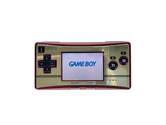 2005 Nintendo Gameboy Advance Micro Happy! Mario 20th Anniversary Red & Gold C/OXY-S-GA-JPN (System only)