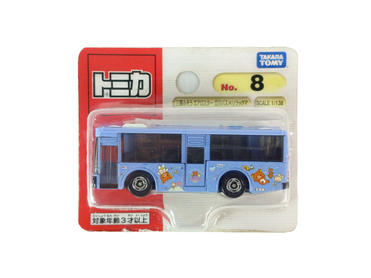 (NEW) Tomica 1/138 Mitsubishi Fuso Aerostar Tachikawa Bus x Rilakkuma No.8